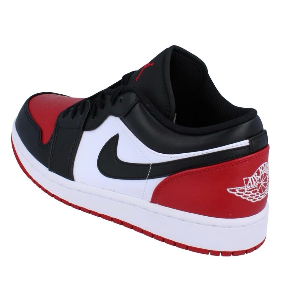 Jordan Air 1 Low in White, Black, and Red - Picture 3 of 14